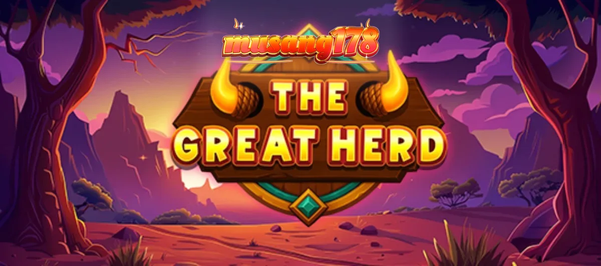 Pemandangan sabana Afrika yang megah di slot The Great Herd