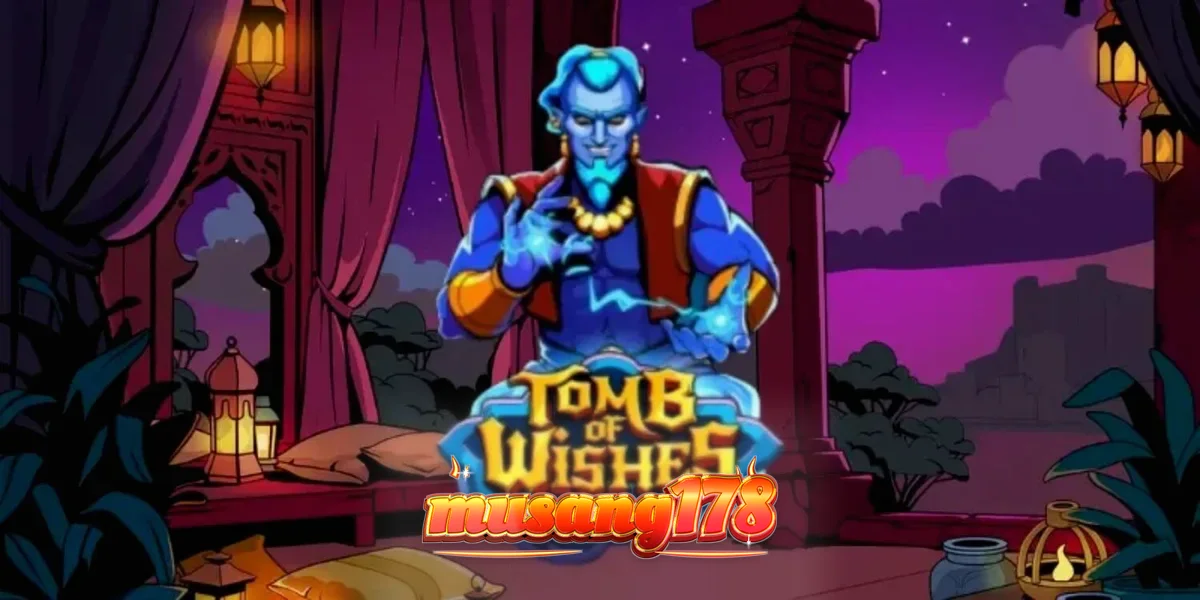 Tomb of Wishes slot machine interface with Arabian theme