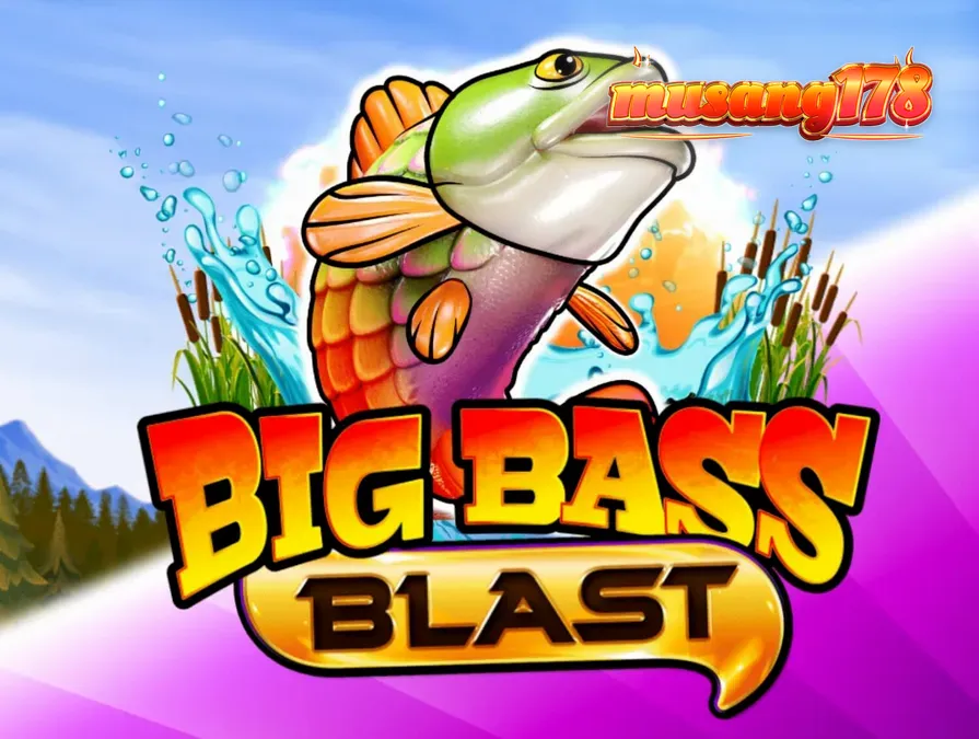 Tampilan visual slot Big Bass Blast dengan tema memancing futuristik